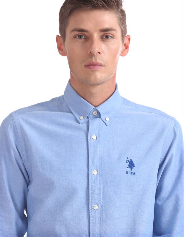 U.S. Polo Assn. Men Casual Wear Solid Shirt